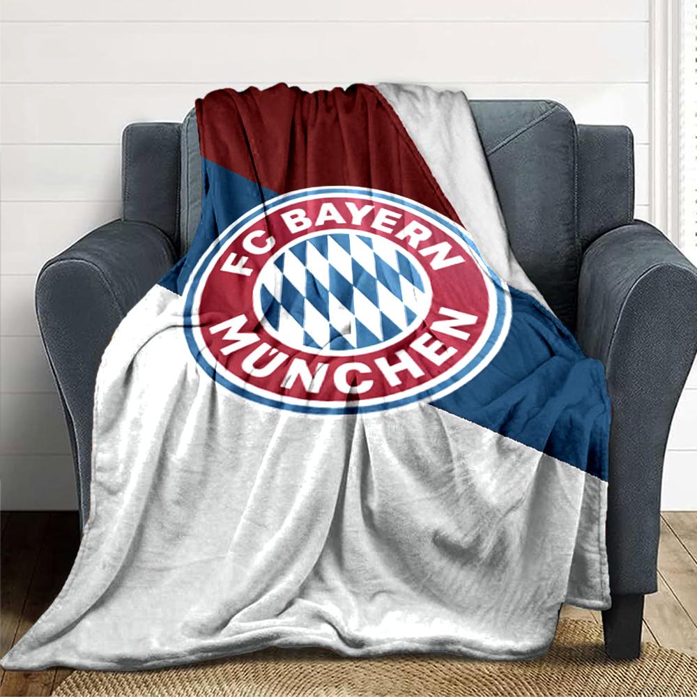 Coperte con stemma del Bayern Monaco in flanella stampata, traspiranti, calde, da divano, per casa, ufficio, copriletti 0708a118