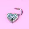 New Metal Love Wish Lock Keyed Padlocks Diamonds Heart Shaped Lock For Jewelry Box Small Wooden Box