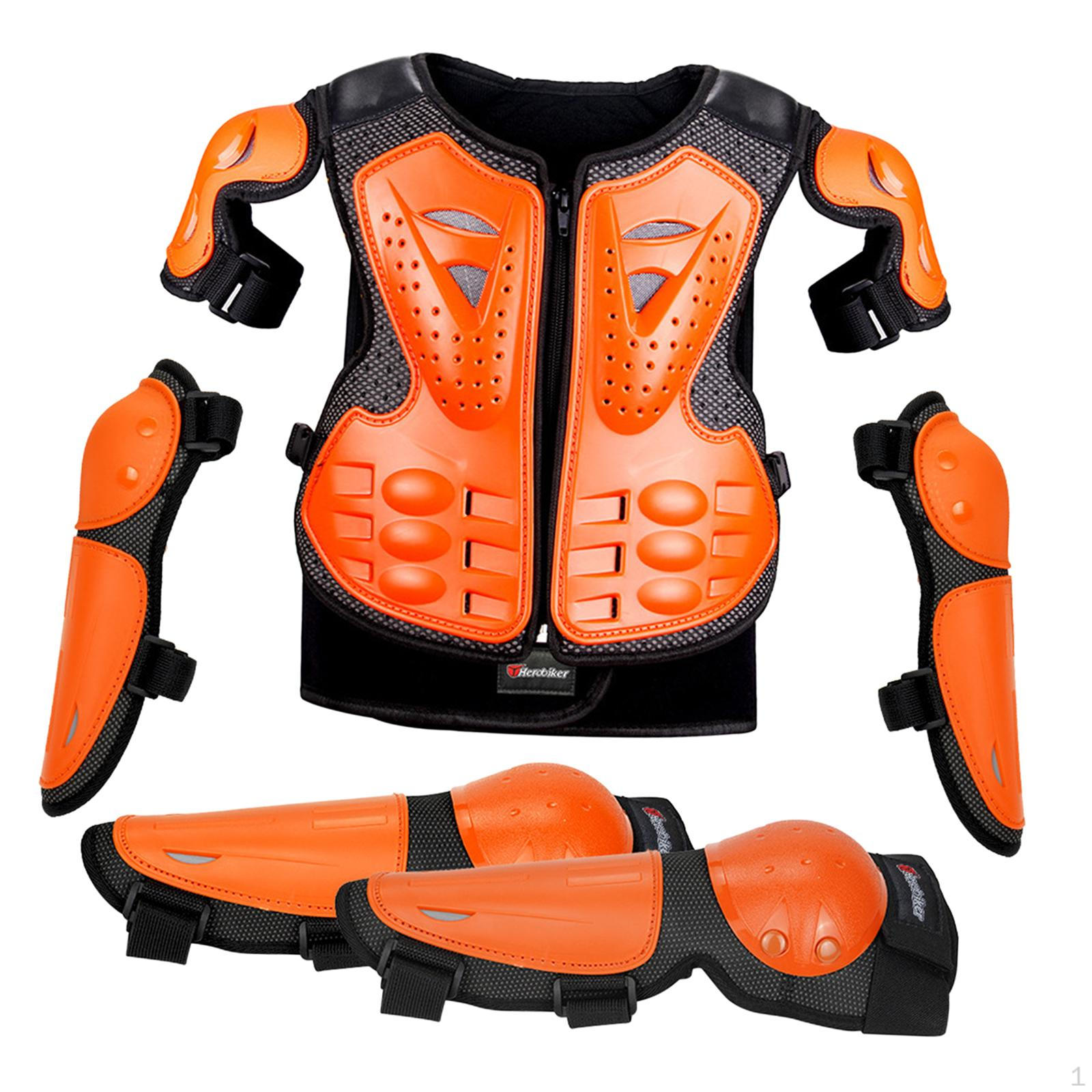 Kids Motorcycle Guard Suit Motocross Chest Protector Protective Gear for Riding Roller