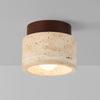 Nordic Wabi-Sabi Yellow Stone Ceiling Light for Hallways & Living Rooms
