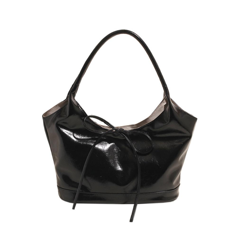 Korean Style Cloth Bow Shoulder Bag Handbag Underarm Bag Versatile Canvas Tote Bag Women