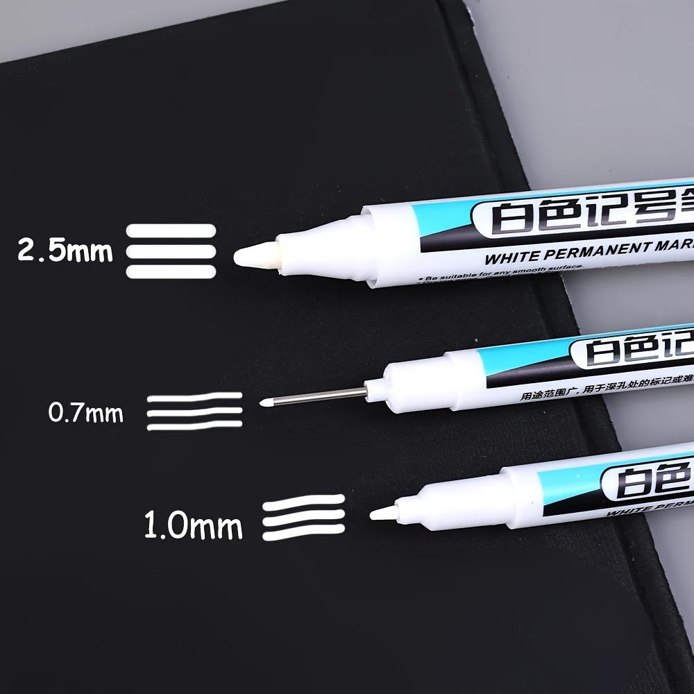 5 pieces/6 pieces of white marker, graffiti pen, waterproof gel pen, tire notebook, glass paint pen, 0.7mm 1mm 2.5mm