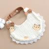 Breathable Baby Feeding  Bib Soft Gauze Lace Bow Burp Cloth Cute Cotton Drool Towel  Feeding Time