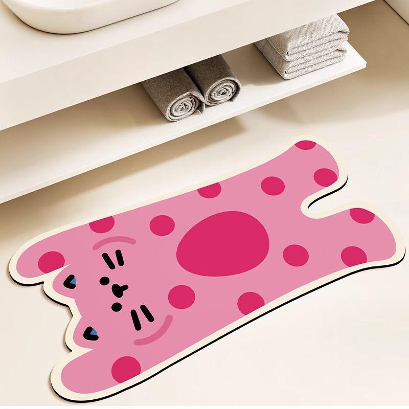 Spotted Dog Non-Slip Quick-Dry Diatom Mud Bathroom Mat