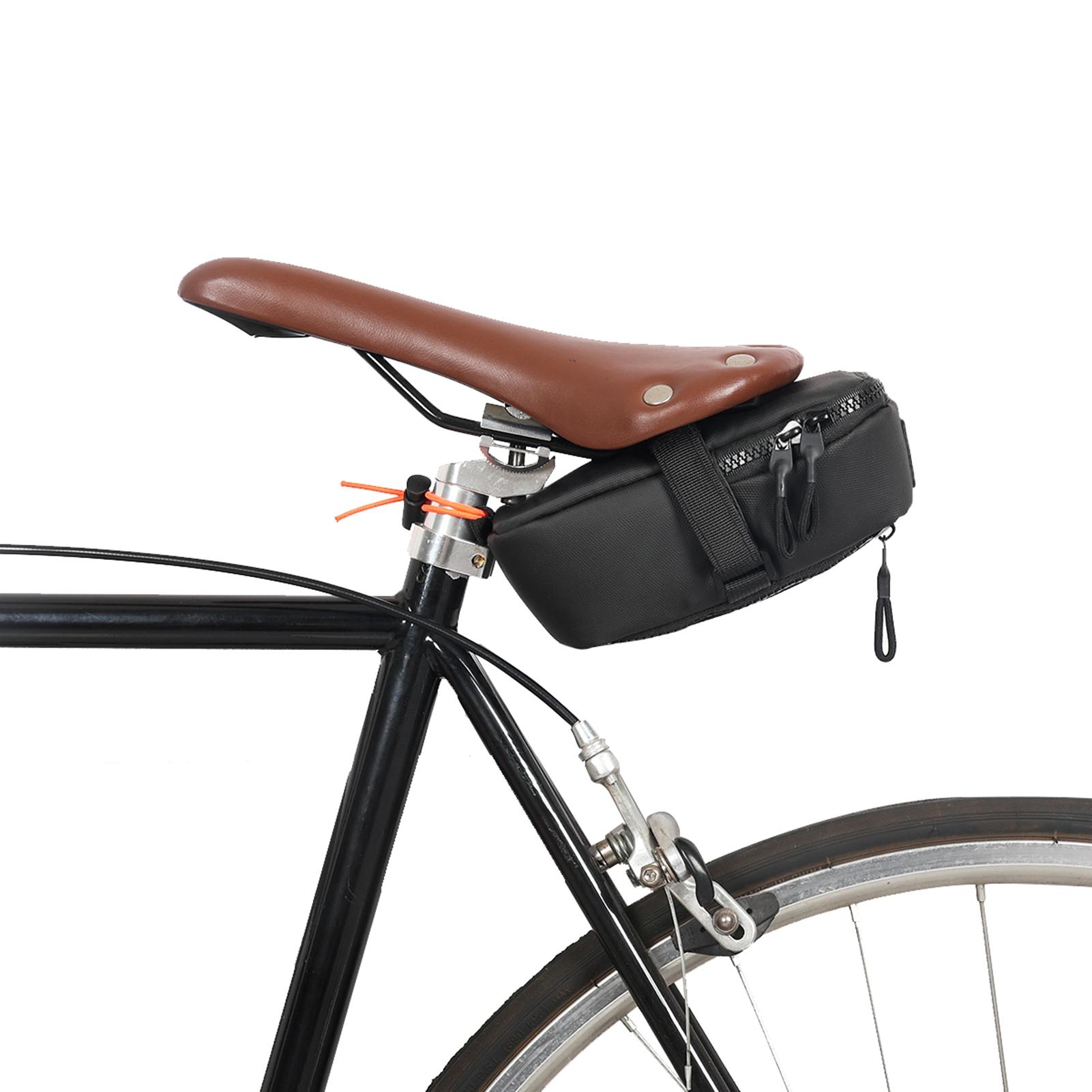 

Large Capacity Bicycle Saddle Bag Waterproof Expandable Rear Seat Bag Bike Under Seat Bag чёрный