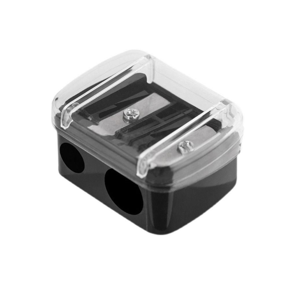 2 Adet Mini Çift Delikli Kalemtıraş Klasik Bileme Ucu Ince Aletler Makyaj Aracı