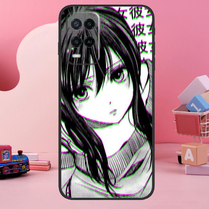Sad Anime Aesthetic Senpai Case For Oppo A74 A94 A54 A17 A57 A77 A76 A16 A96 A18 A60 A80 A40 A38 A58 A78 A98 A15 A5 Pro