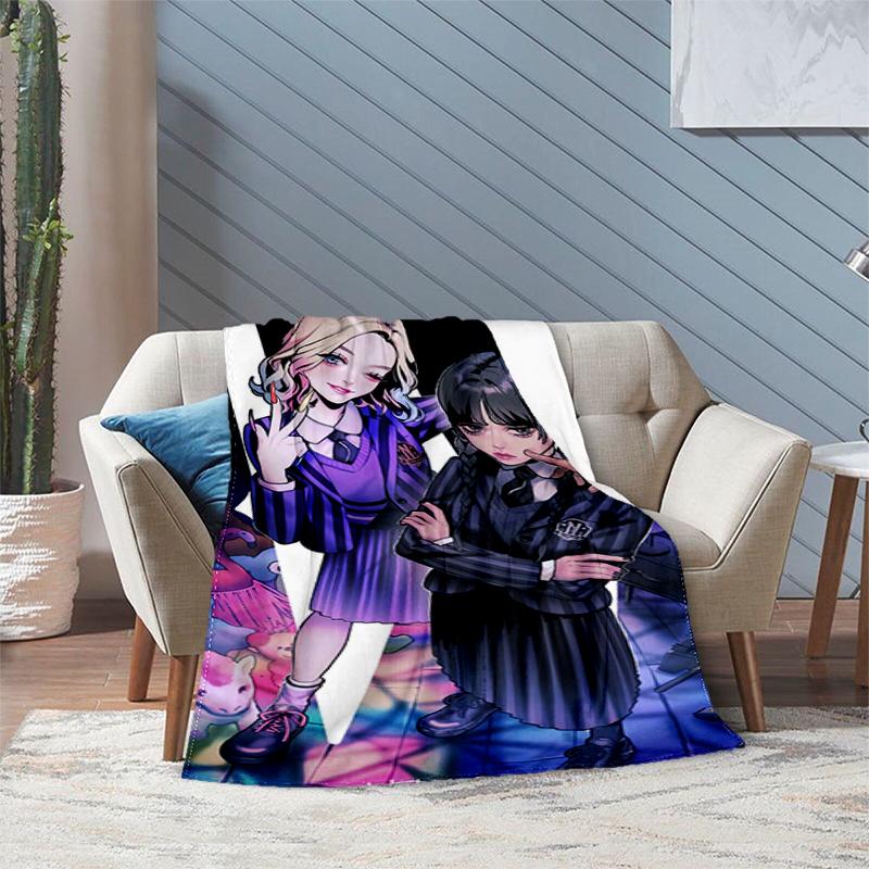 1PC Wednesday blanket, all-season lightweight home office outdoor nap multifunctional blanket, Christmas gifts