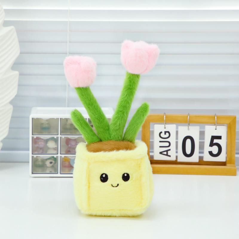 

Cactus plant potted plush toy creative home ornament sun flower doll throwing gifts 30Cm
