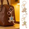 Toad Key Chain Rhinestone Toad Keychain Sparkly Lucky Money Frog Toad Charm with Key Ring Bag Charm for Men Women