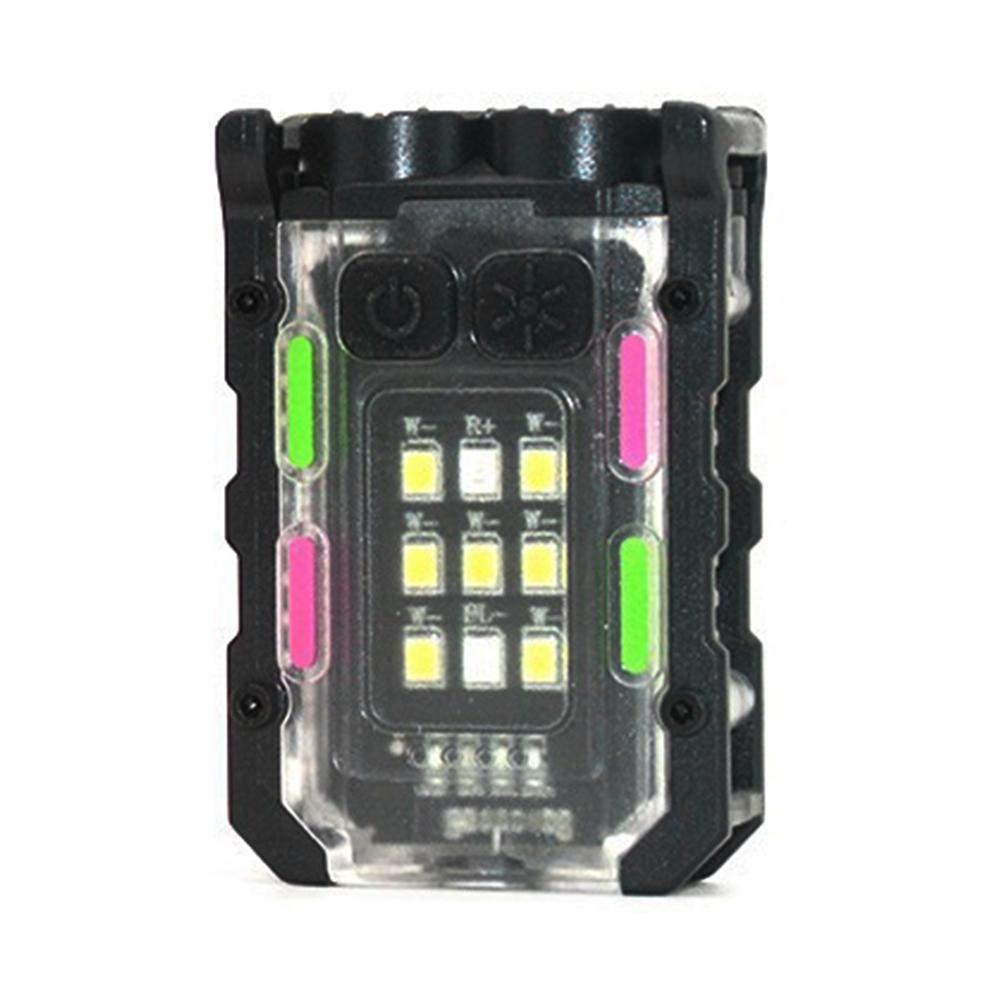 LED Mini Keychain Flashlight USB Charging High Bright Flashlight 400mAh Portable Hat Clip Lamp for Camping Fishing Walking