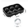 Silicone Ice Cube Tray 6 Grid Big Round Ice Mold Sphere Whiskey Ice Ball Maker Silicone Mold Bar Tools Home Kitchen Accessories