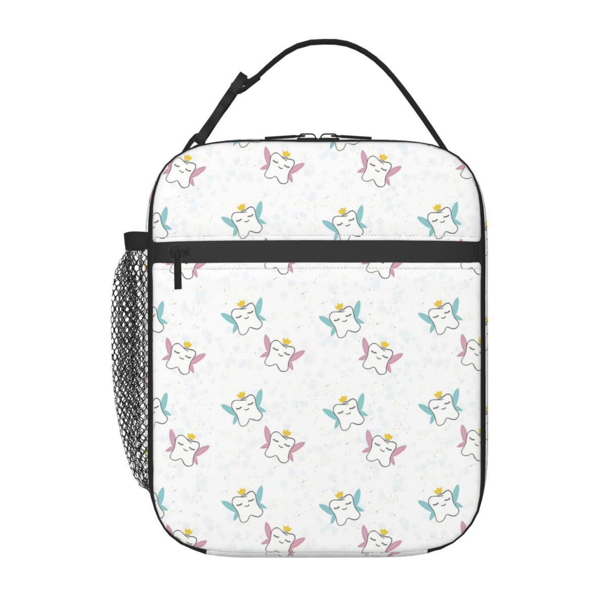 

Cartoon Tooth Dental Fairy Insulated Lunch Bag for Women Office Cooler Thermal Food Box Tote Leakproof Lunch Boxes Container One Size