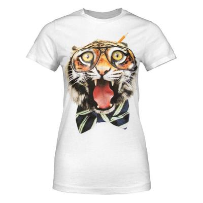 Goodie Two Sleeves Womens/Ladies Braingal Tiger T-Shirt