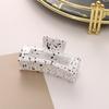 Fashion Simple Black and White Splash Ink Hairpin Geometric Square Shark Clip Female Elegant Shark Clip French Hairpin Jewelry Female Trend