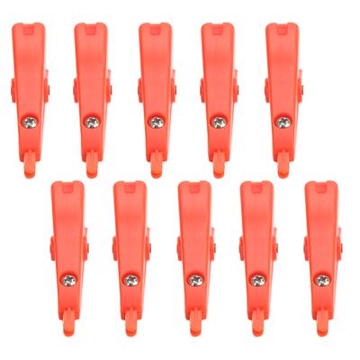 10 Stück Krokodilklemme Positiv Negativ Test Vergoldeter Messinganschluss 25mm Öffnung J.60043Rot