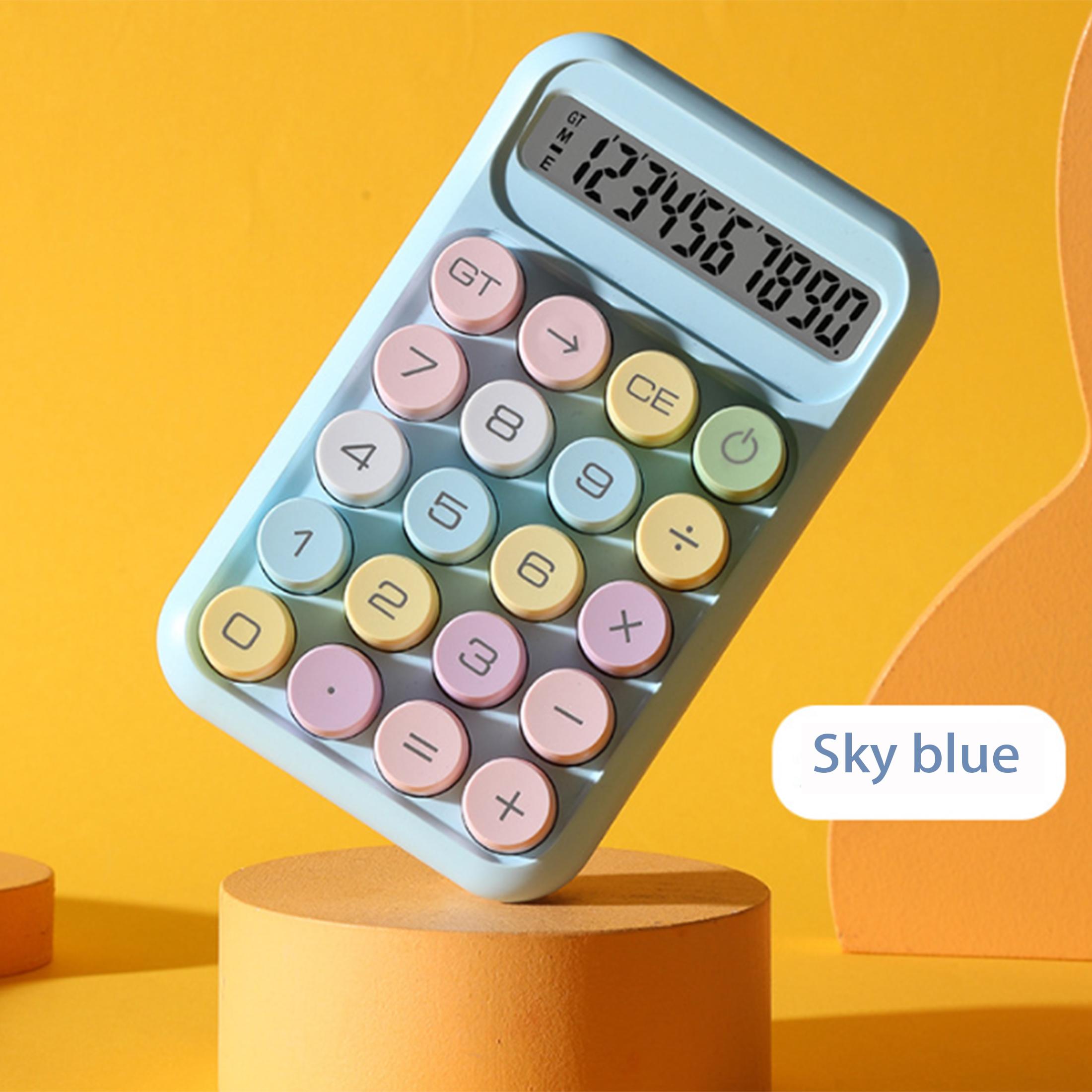 

Portable LED display calculator with high aesthetic mechanical keyboard calculator-suitable for office and school use. ABS небесно-голубой