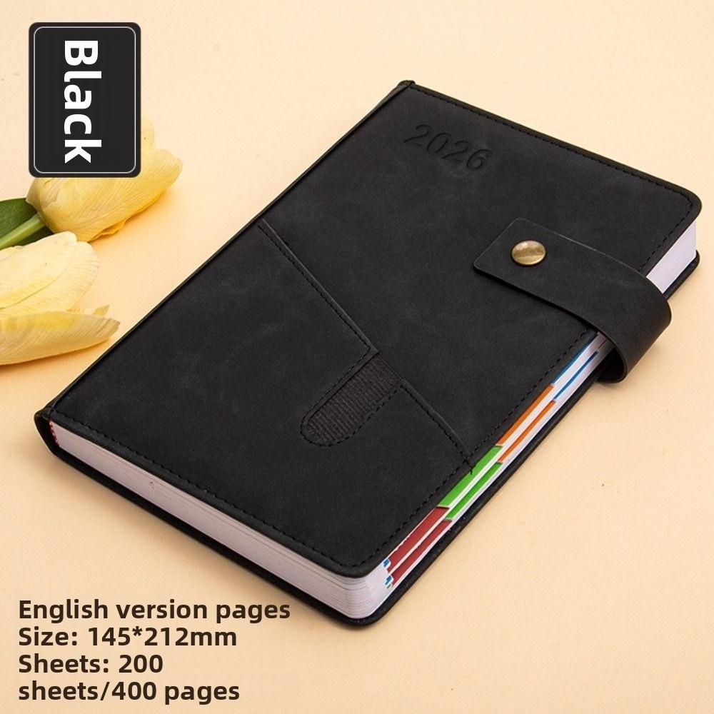 12 Months 2026 Schedule Planner Notepad English 365 Days Efficiency Notebook Student
