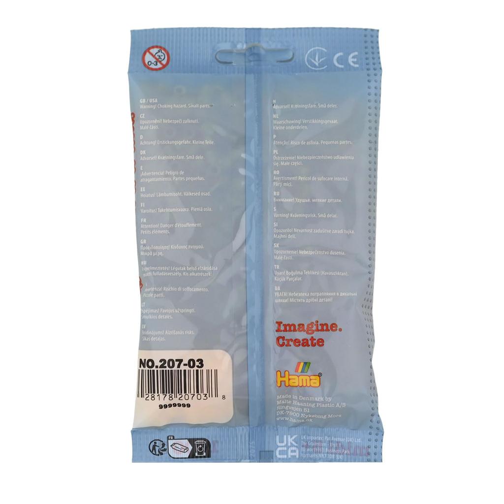 Hama Bornelund Malte Haaning Hama Beads, Yellow (Solid Color), for Ages 4 and Up, MH207-03