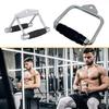 Pulldown Cable Machine Steel Handle Non Slip Gym Lat Pull Down Rope Handle Triceps Fitness T-Bar Handle Grip for Home Workout