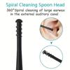 2pc Spiral Ear Spoon, Double Headed Rotating Ear Digging Spoon, EarPicking Tool, Double-Ended Earpick, Clean Ear Safety
