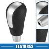 Automatic Transmission Gear Shift Knob with Holes for Mazda 3 2009-2016 for Mazda 3 Sport 2009-2016 Matte Silver Tone