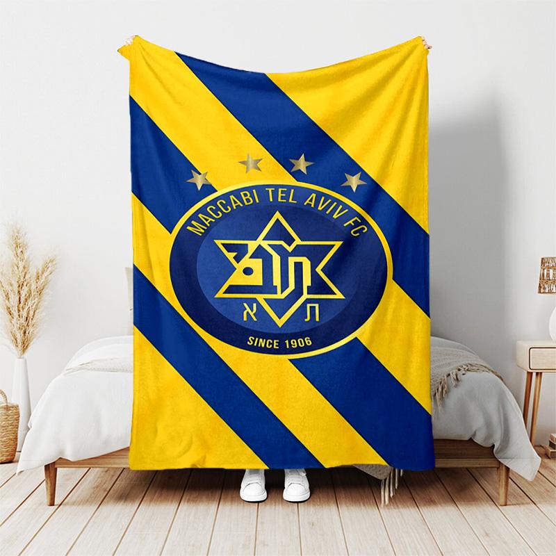 1pc Blanket - Football club logo Print Design, Lightweight Blanket for Sofa, Bed- Soft &Warm, Gift for All Seasons