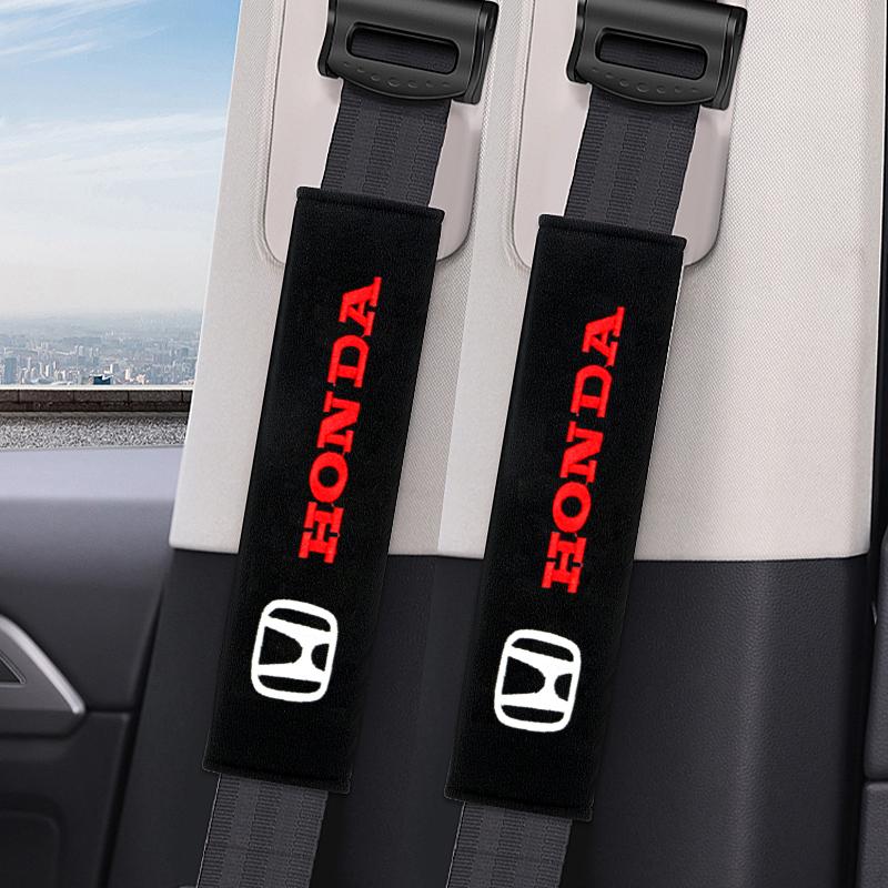 2pcs Car Seat Belt Pads Seat Shoulder Strap Pad Cushion Cover for Honda TYPER Civic XR-V HR-V Accord Odyssey Accessories OC3