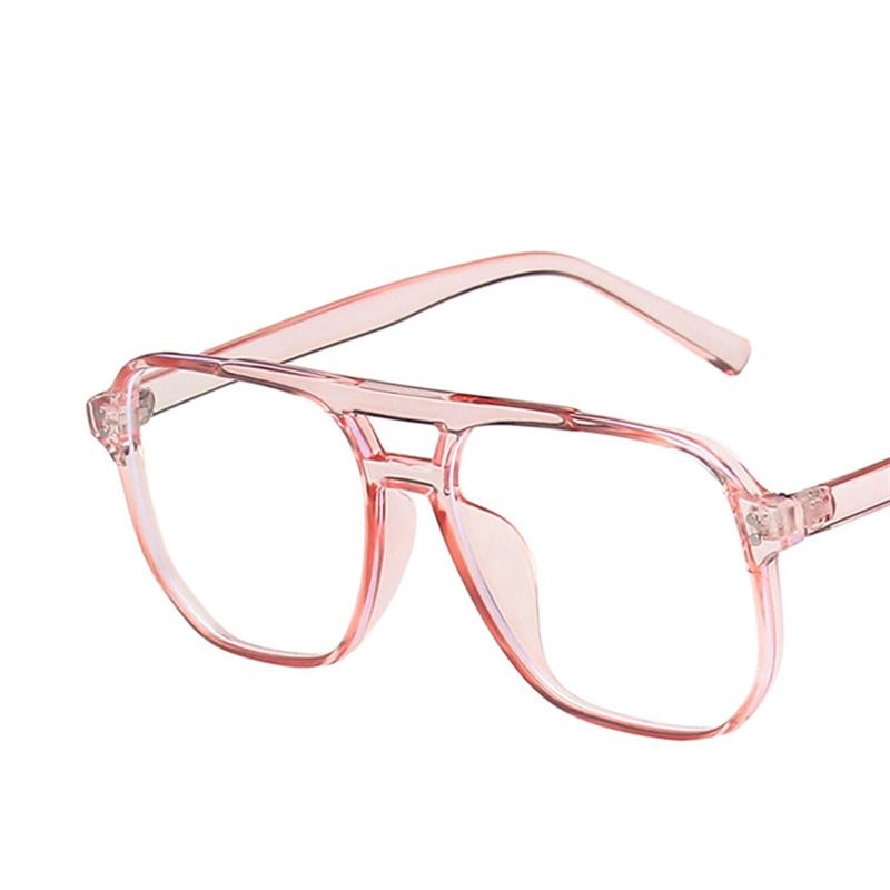 Fashion Vintage Square Sunglasses Women Big Frame Clear Yellow Sun Glasses Frame Summer Traveling Retro  Feminino