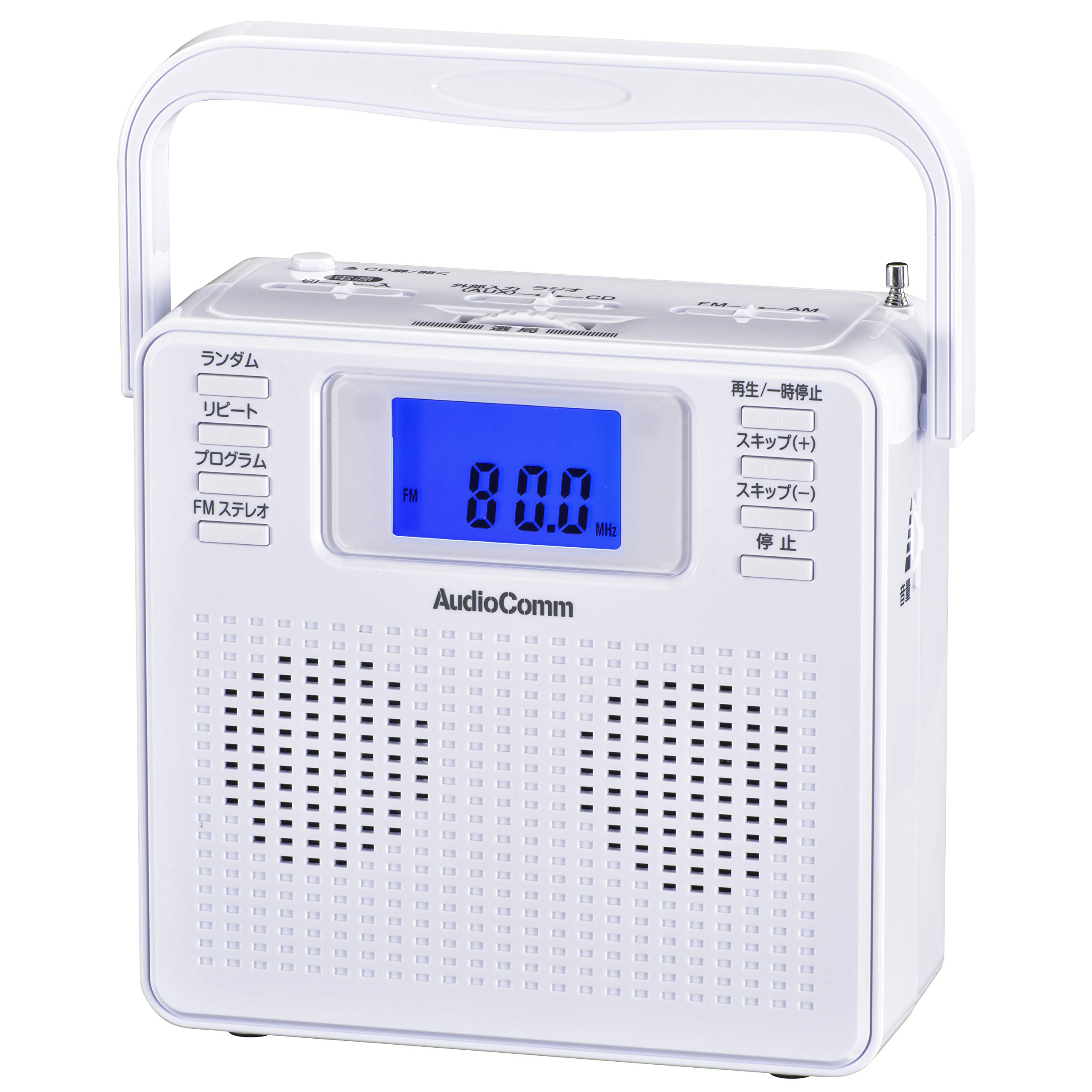 

OHM Electric Portable CD Stereo CD Wide AudioComm Player, Radio, FM, White, RCR-500Z-W 07-8955 білий