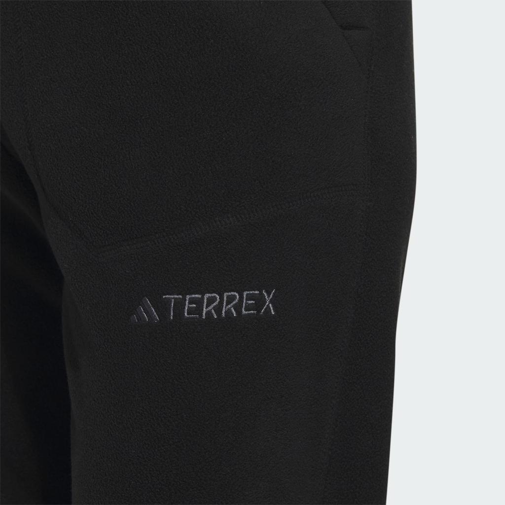 Adidas Fleece Joggers Solid Color Logo Outdoor Thickened Tapered Knit Sports Pants Women Bottoms Black IL9005