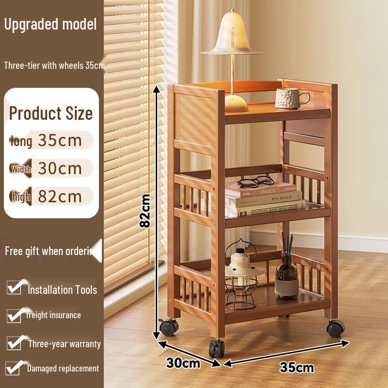 Többszintű mobil tárolóállvány: Álló, többfunkciós kocsi nappalihoz és háztartási cikkekhez.