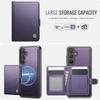 For Samsung Galaxy S24+ Case JEEHOOD J09 RFID Blocking Card Holder Leather Back Phone Cover Magnetic Case