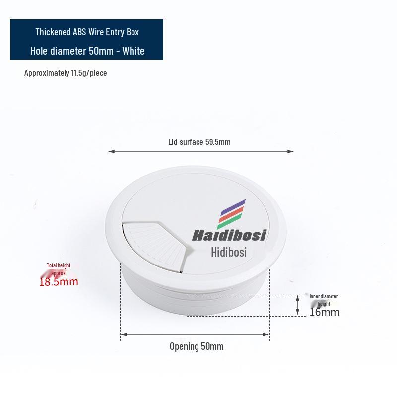 ABS Plastic Round Cable Hole Cover for Desk and Furniture