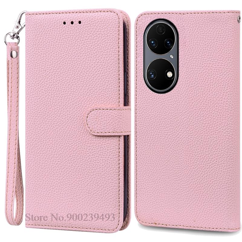 P50 P 50 Pro Case For Huawei P50 Case Leather Wallet Flip Case For Huawei P50 Pro Cover Soft Silicone Coque Fundas Shell