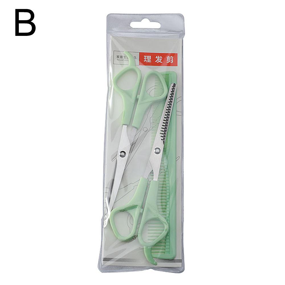 3pcs Household Hairdressing Thinning Shears Hair Cutting Flat Tooth Scissor Comb Set Barber Hair Styling Tools Hair Scissors