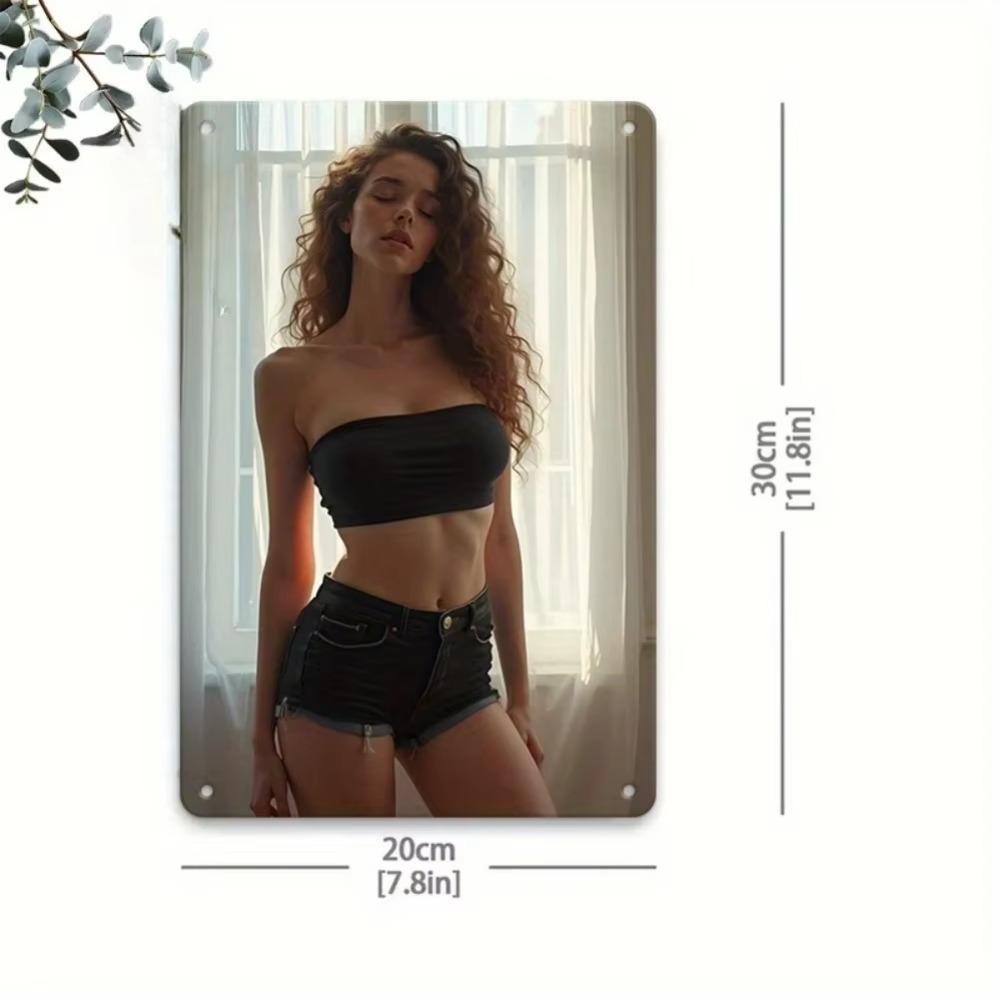 Vintage Metal Wall Art Iron Plaque Goddess Home Decor Kitchen Bedroom Garden 20x30cm