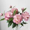 Peony Silk Flower Arrangement - Artificial Floral Decoration for Living Room and Dining Table