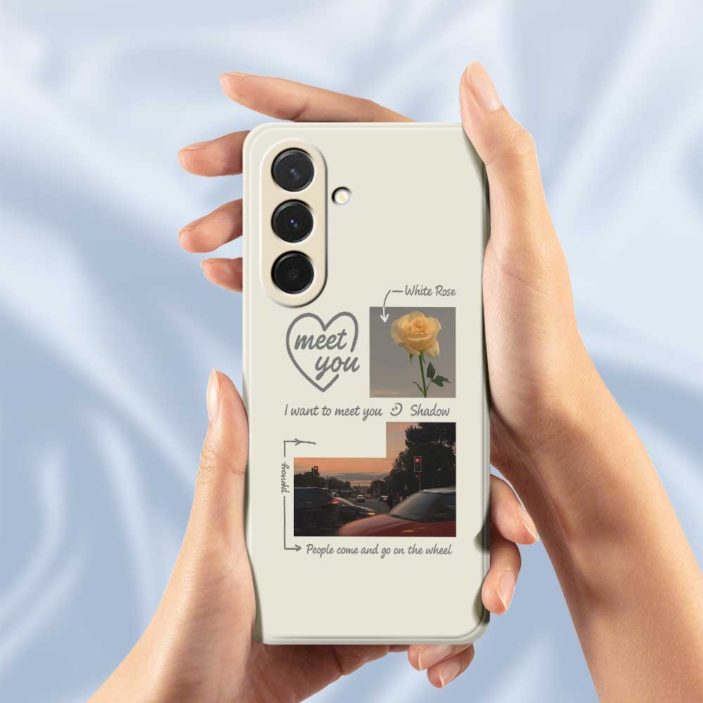 For Samsung Galaxy A36 5G Case Meet You Photo Pattern Printing Straight Edge TPU Phone Back Cover