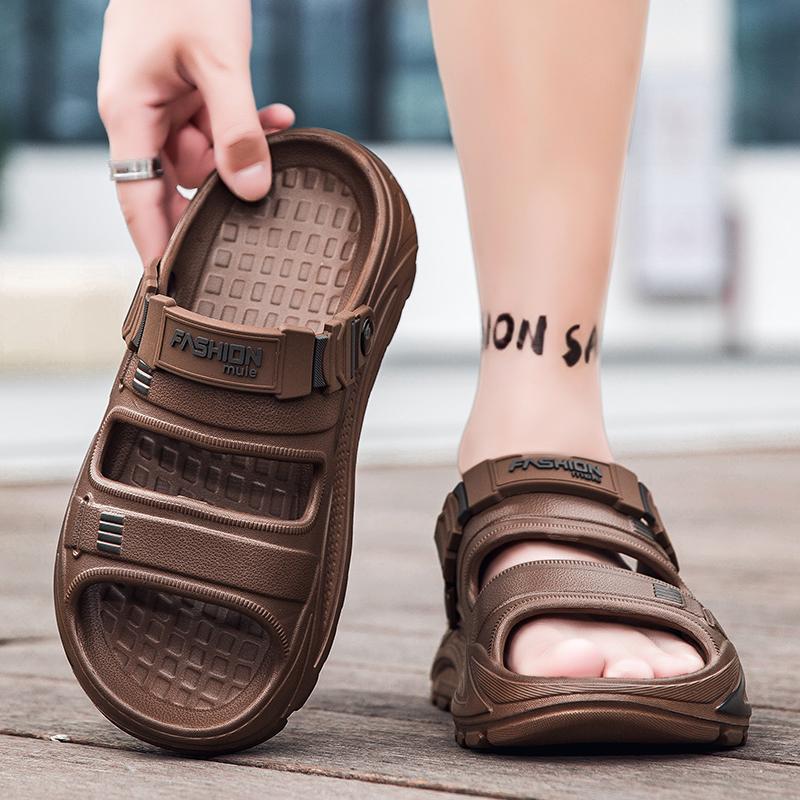Summer Men's Sandals Outdoor Wear Dual-purpose Slippers Soft Sole EVA Anti Slip Beach Sandals