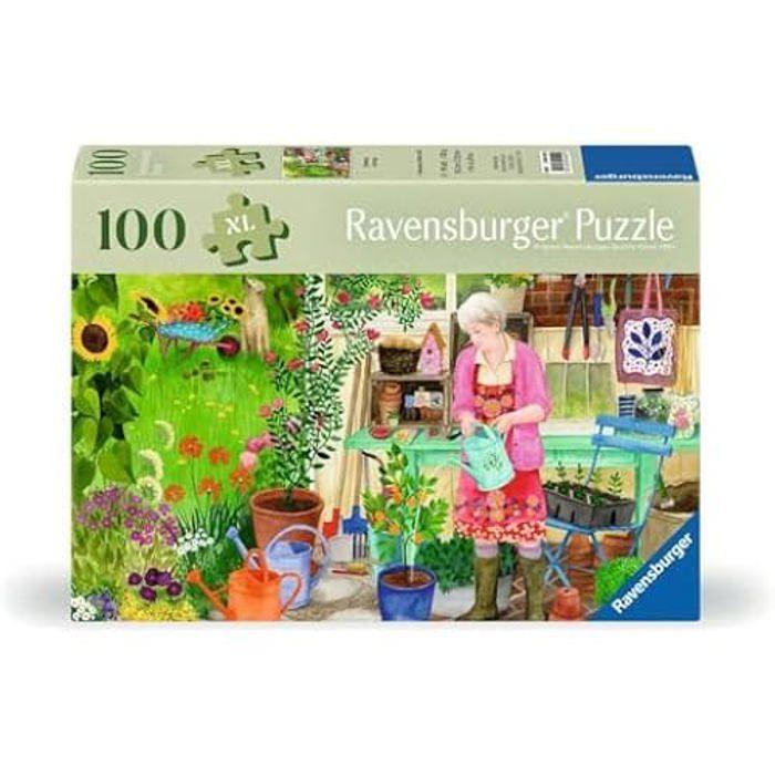 Puzzle - ravensburger - 100 pièces - jardinage - couleurs vibrantes - support inclus