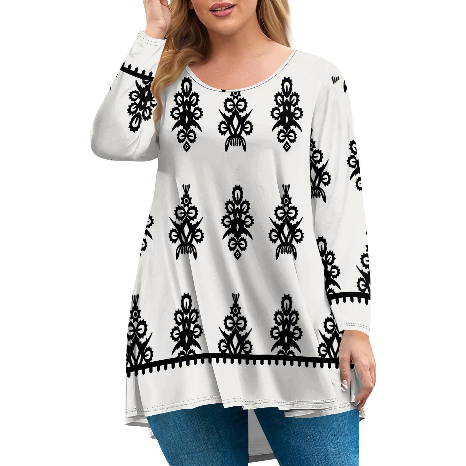 

Женский топ большого размера, рубашка с длинным рукавом и воротником «сад», модный повседневный топ с цветочным принтом XL белый