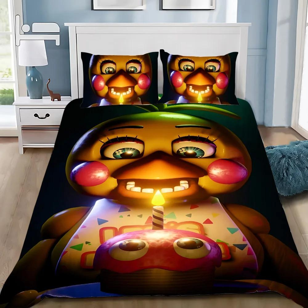 3D Print Bedding Set F-Five-Nights At Freddy´S Fnaf Duvet Cover Comforter Bed Youth Girls Boys Bedroom Decoration Gift