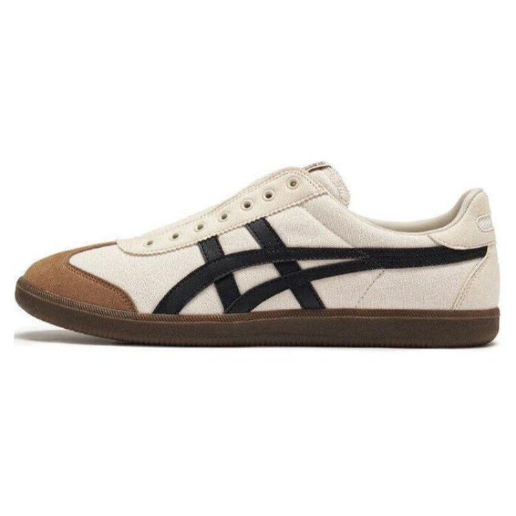 

Onitsuka Tiger Tokuten Slip-On нескользящие низкие кроссовки для скейтбординга унисекс бежево-черные 1183C248-200