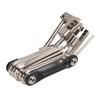 Bike Repair Tool 11 in 1 Light Folding Tool Durable Easy Carry Daily Operations Bike Wrench SetBlack