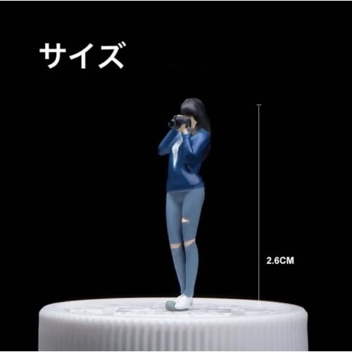 1/64 scale figure of Camera Girl in Distressed Denim 22223195 model diorama