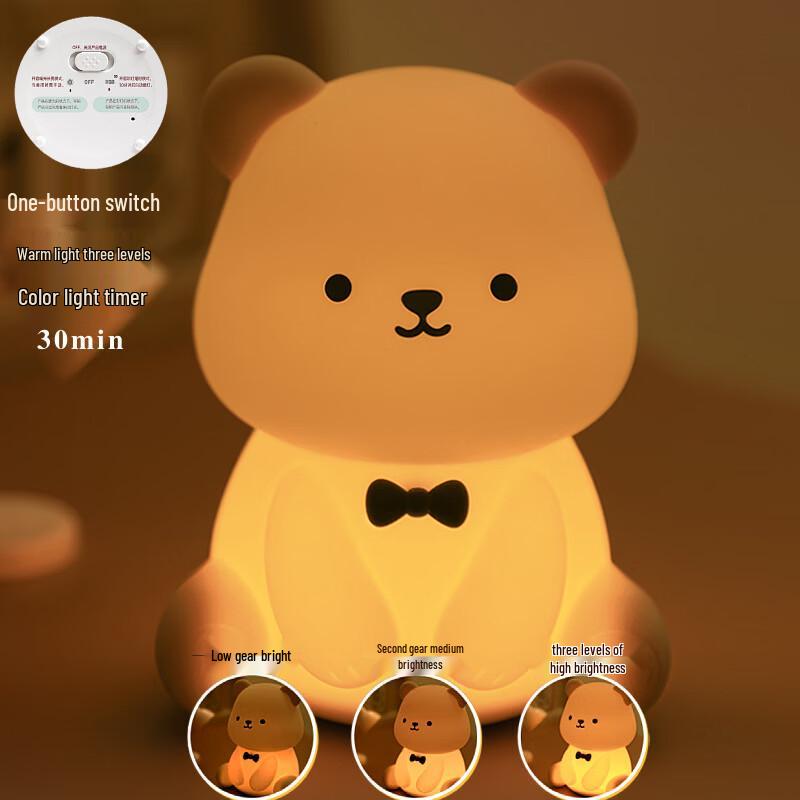 USB Rechargeable Teddy Bear Night Light