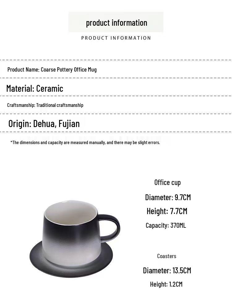 Exquisite High-End Ceramic Coffee Cup & Saucer Set for Home or Office - Light Luxury Mug for Afternoon Tea