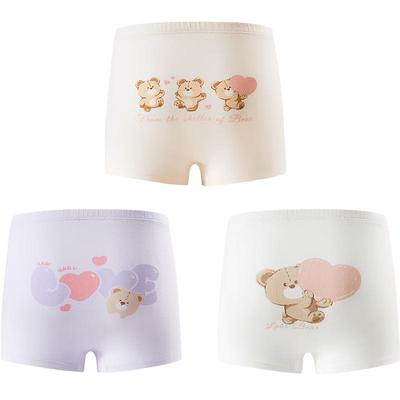 Labi Girls' High-Elastic Cartoon Boxer Briefs 3-Pack