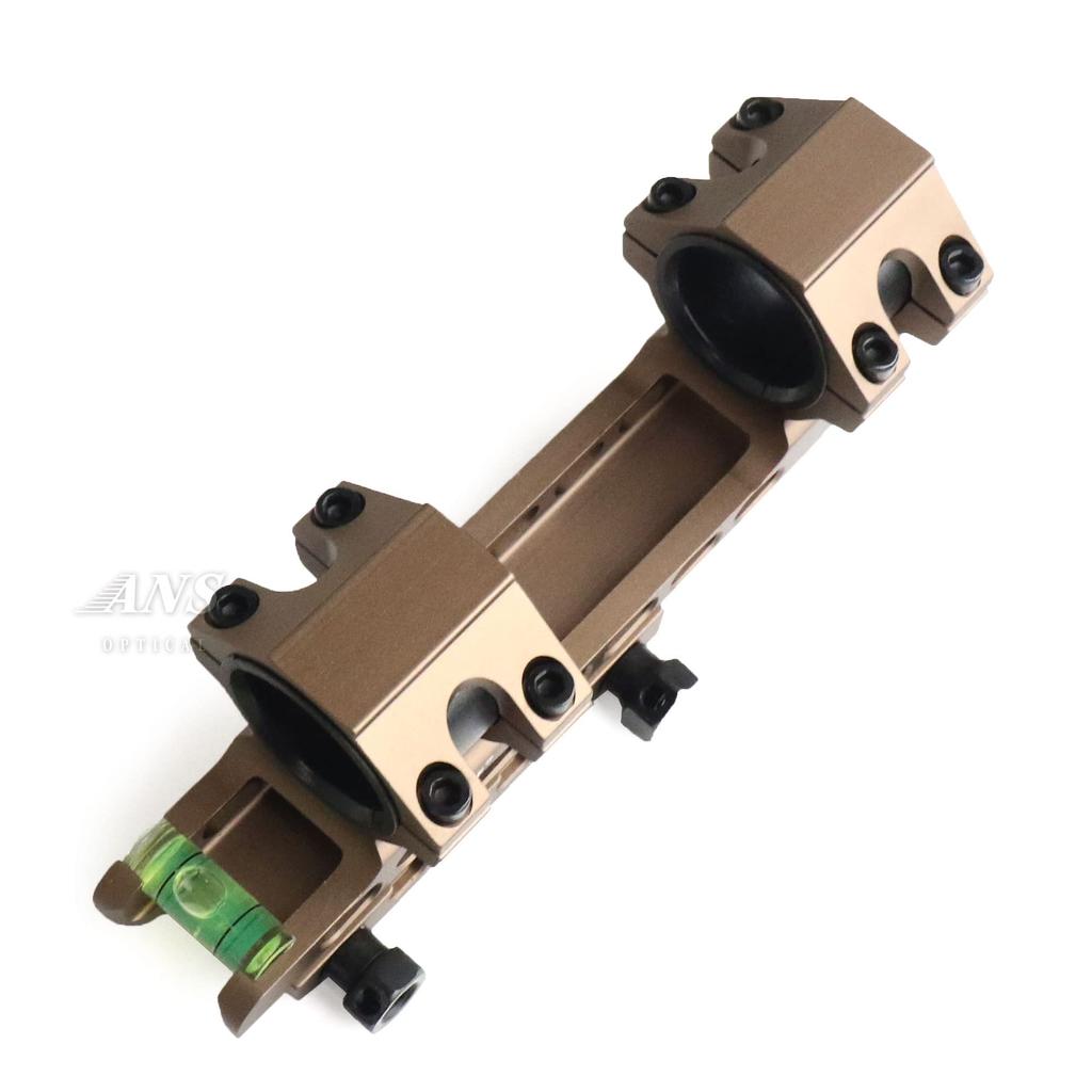 ANS optical 25.4/30mm Long One-Piece Mount with Indicator and Level (TAN) Riflescope Mount for Airsoft